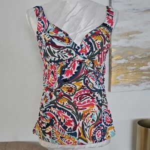 Colorful Paisley Women's Swim Top